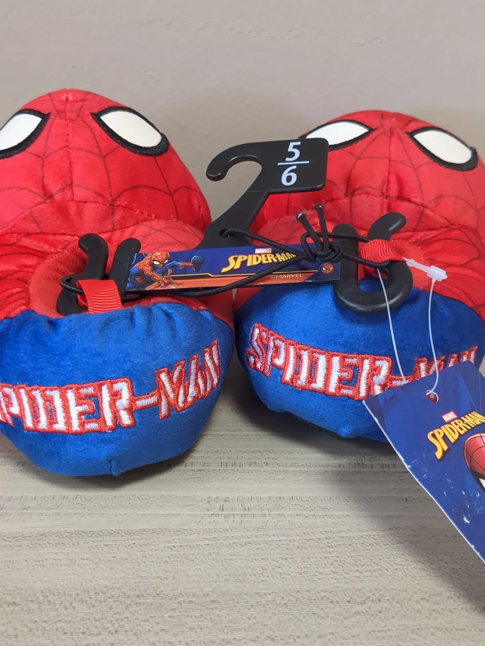 Kids' Spiderman Red & Blue Costume Slippers - Official Spiderman Design